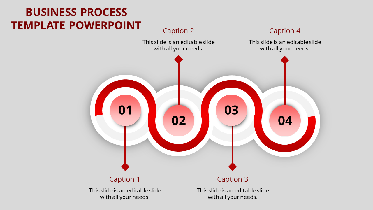 business process template powerpoint-business process template powerpoint-red